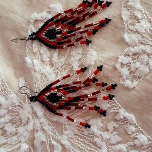 Dangly beaded earrings